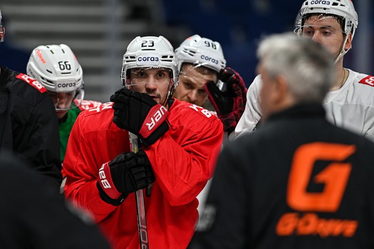 Раскатка «Авангарда» перед матчем в Ярославле