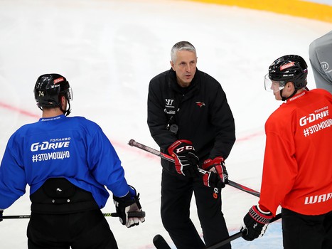 Раскатка «Авангарда» перед матчем с минским «Динамо»