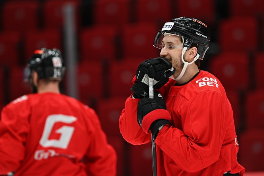 Раскатка «Авангарда» перед вторым матчем серии с «Локомотивом»