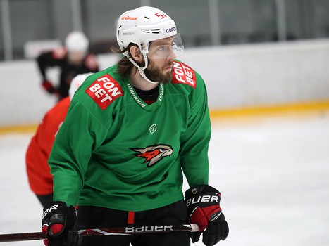 Тренировка «Авангарда» перед первым матчем серии с «Ак Барсом»