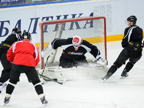 Раскатка "Авангарда" перед домашним матчем с "Торпедо"