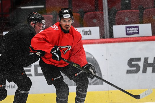 Тренировка «Авангарда» перед матчем с «Амуром»