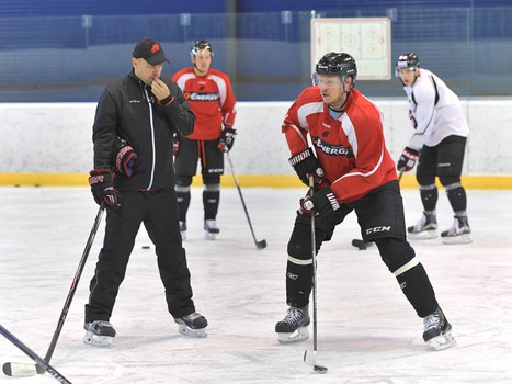 Тренировка перед игрой с "Медвешчаком"