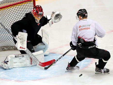 Раскатка «Авангарда» перед матчем с ХК «Сочи»