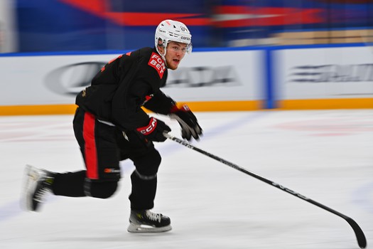 Тренировка «Авангарда» перед матчем в Тольятти