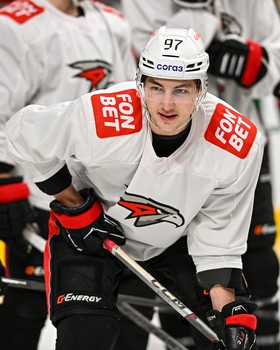 Раскатка «Авангарда» перед матчем в Челябинске