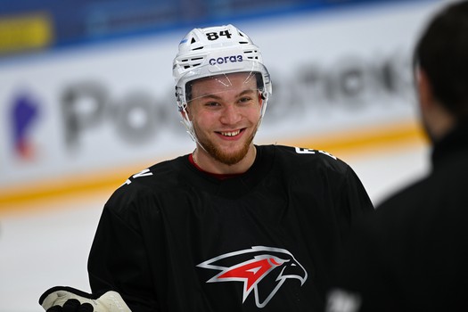 Тренировка «Авангарда» перед матчем в Тольятти