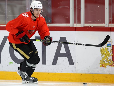 Раскатка «Авангарда» перед матчем в Екатеринбурге