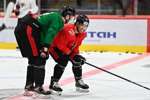 Раскатка «Авангарда» перед матчем с «Ак Барсом»