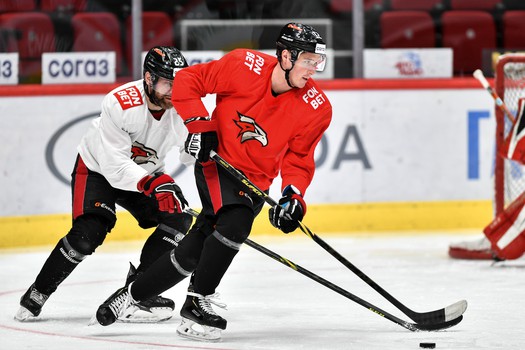 Раскатка «Авангарда» перед матчем с «Нефтехимиком»