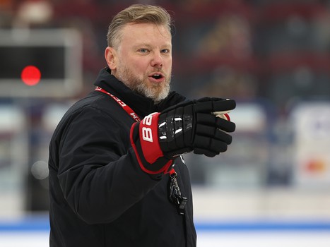 Раскатка «Авангарда» перед матчем в Магнитогорске