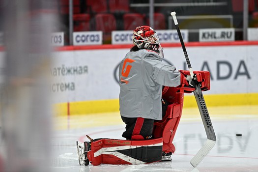 Раскатка «Авангарда» перед матчем с «Нефтехимиком»