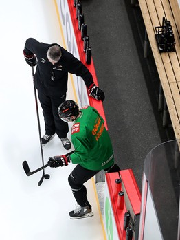 Раскатка «Авангарда» перед матчем с рижским «Динамо»