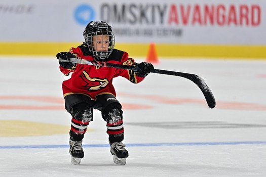 Тренировка воспитанников Хоккейной Академии «Авангард» 2019 года рождения на G-Drive Арене