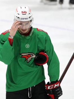 Тренировка «Авангарда» перед первым матчем серии с «Ак Барсом»