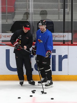 Раскатка «Авангарда» перед матчем с «Барысом»