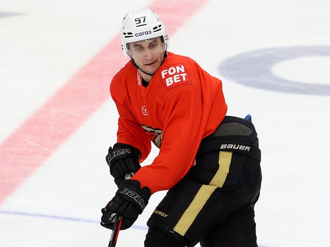 Раскатка «Авангарда» перед матчем в Нижнем Новгороде