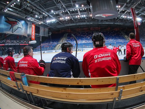 Раскатка «Авангарда» перед матчем с «Северсталью»