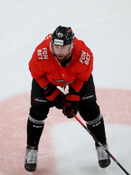 Раскатка «Авангарда» перед матчем с рижским «Динамо»