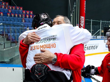 Раскатка «Авангарда» перед матчем с московским «Динамо»