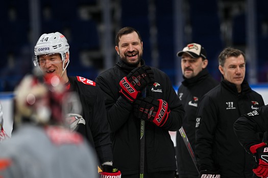 Раскатка «Авангарда» перед матчем в Ярославле