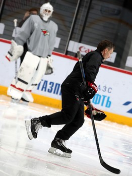 Раскатка «Авангарда» перед матчем с «Барысом»