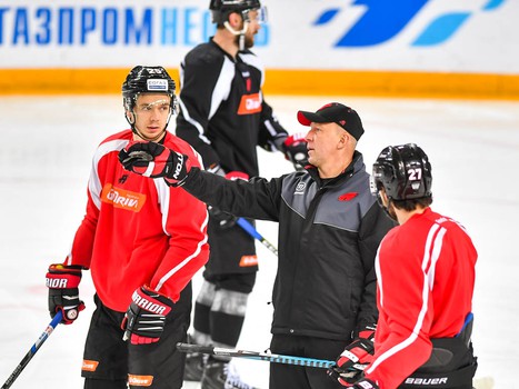 Раскатка "Авангарда" перед матчем с "Куньлунь Ред Стар"