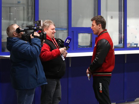 Тренировка «Авангарда» перед первым матчем серии с «Ак Барсом»