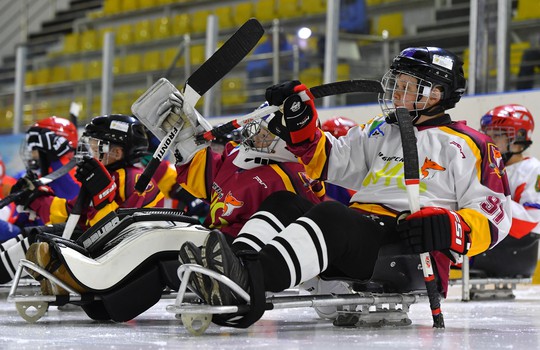 Турнир по следж-хоккею в Омске, день 2