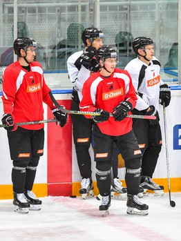 Раскатка "Авангарда" перед матчем с "Йокеритом"