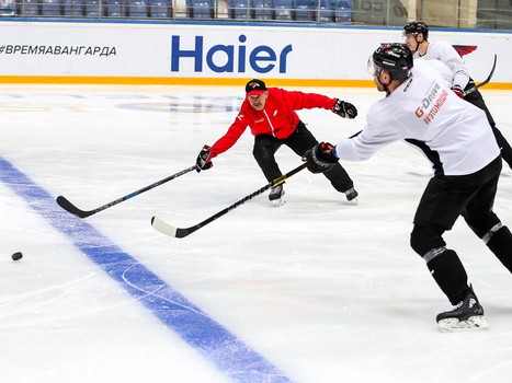 Раскатка «Авангарда» перед матчем с «Сибирью»