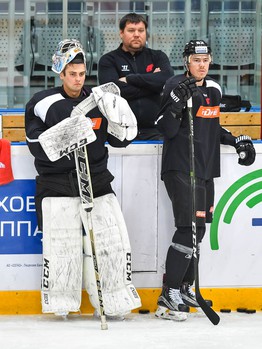 Раскатка "Авангарда" перед матчем с "Адмиралом"