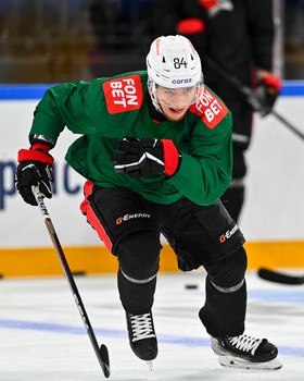 Раскатка «Авангарда» перед матчем в Новосибирске