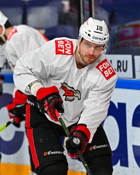 Тренировка «Авангарда» перед матчем в Казани