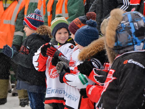 Открытие аллеи, посвященной 65-летию омского хоккея