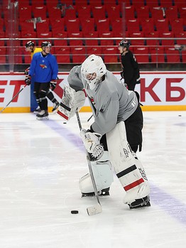 Раскатка «Авангарда» перед матчем с «Сибирью»