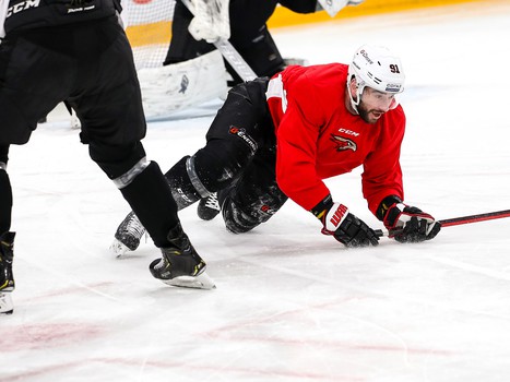 Раскатка «Авангарда» перед выездным матчем с «Металлургом»