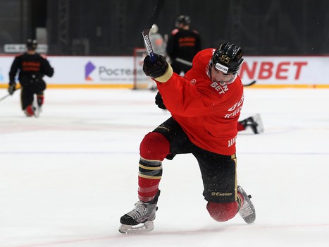 Раскатка «Авангарда» перед матчем с «Адмиралом»