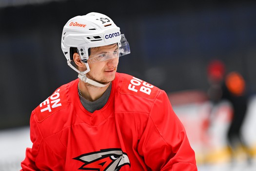 Раскатка «Авангарда» перед матчем в Нижнем Новгороде