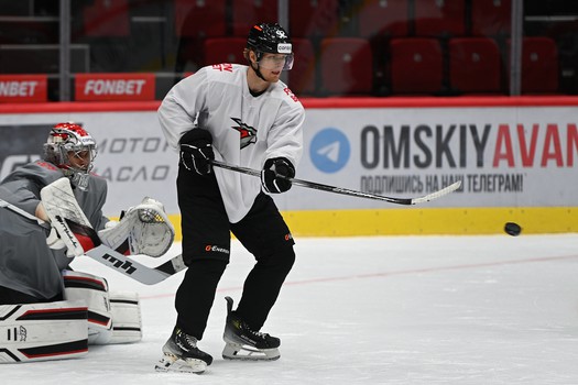 Тренировка «Авангарда» перед матчем с «Амуром»