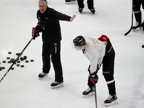 Раскатка «Авангарда» перед матчем с «Автомобилистом»
