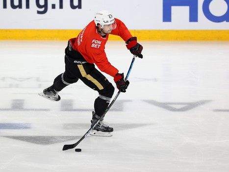 Раскатка «Авангарда» перед матчем в Магнитогорске