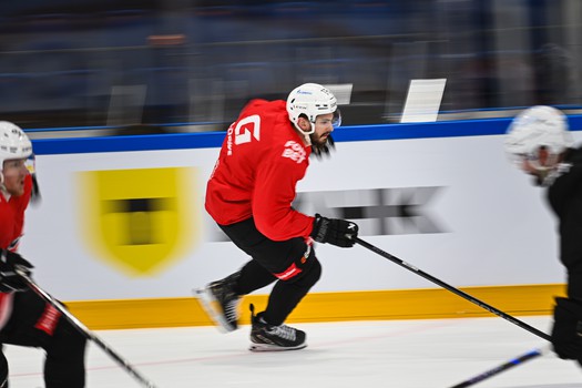 Тренировка «Авангарда» перед матчем в Новосибирске