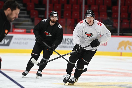 Раскатка «Авангарда» перед матчем с «Салаватом Юлаевым»