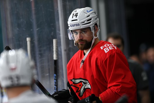 Тренировка «Авангарда» перед матчем в Санкт-Петербурге