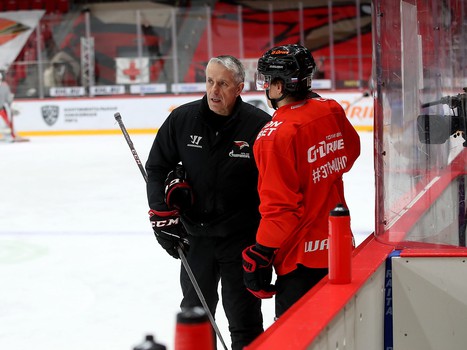 Раскатка «Авангарда» перед матчем с «Северсталью»