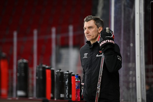 Тренировка «Авангарда» перед матчем в Екатеринбурге