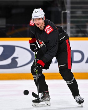 Раскатка «Авангарда» перед матчем в Череповце