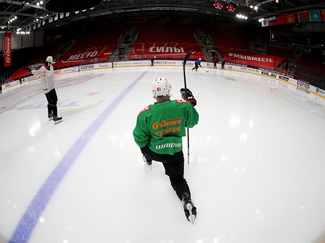 Тренировка «Авангарда» перед выездом