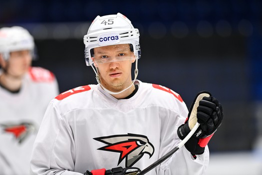 Раскатка «Авангарда» перед матчем в Нижнем Новгороде